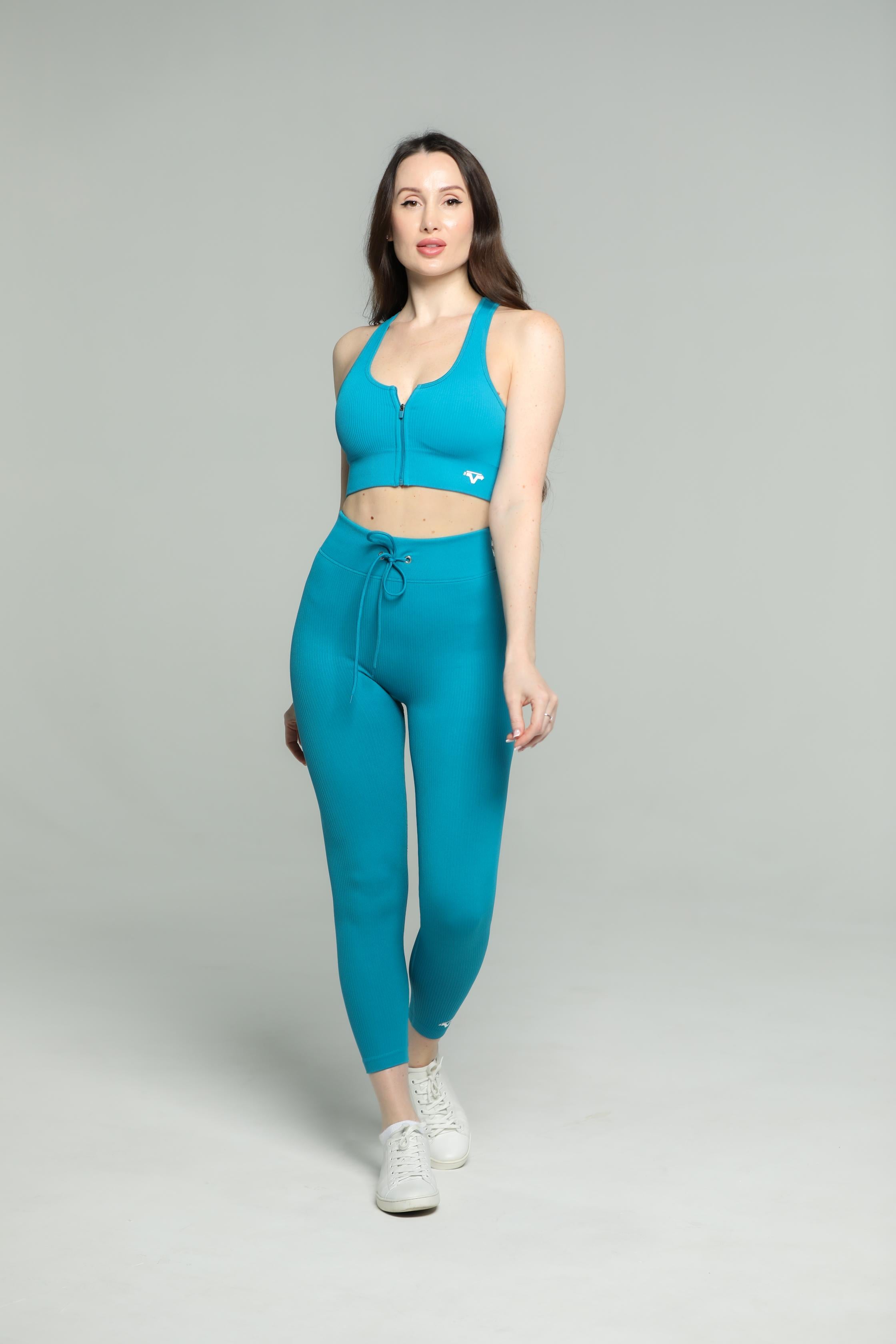 Zip Up Sports Bra & Leggings Set